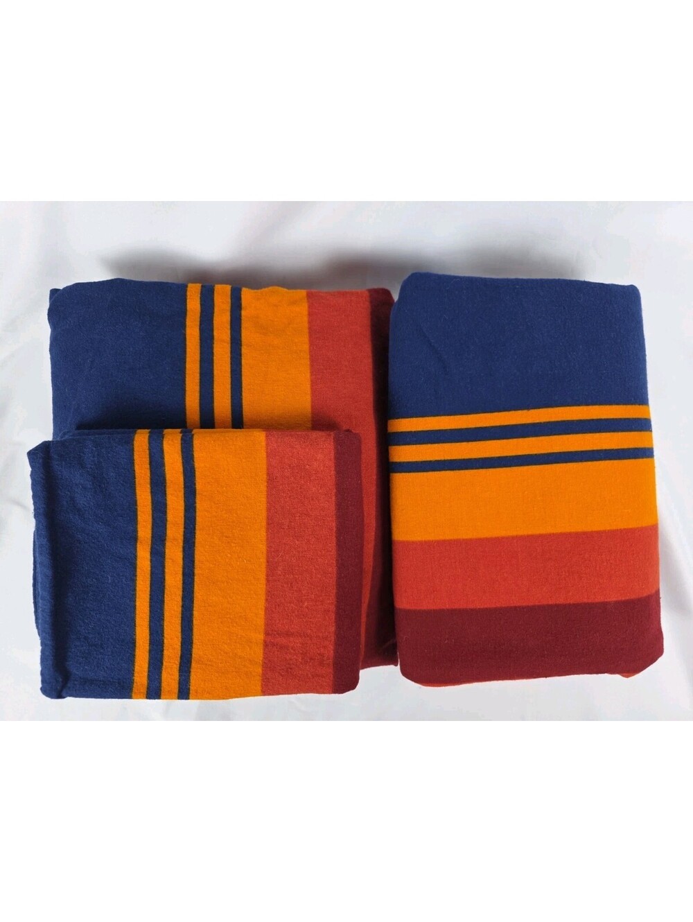 Pendleton Grand Canyon Flannel Stripped Twin Sheet Set Pre-owned